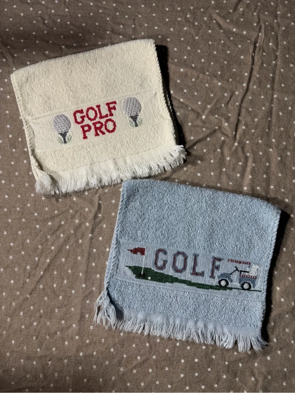 Needlepoint Golf Hand Towels